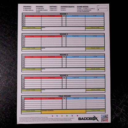 Badobox Official Scorebook