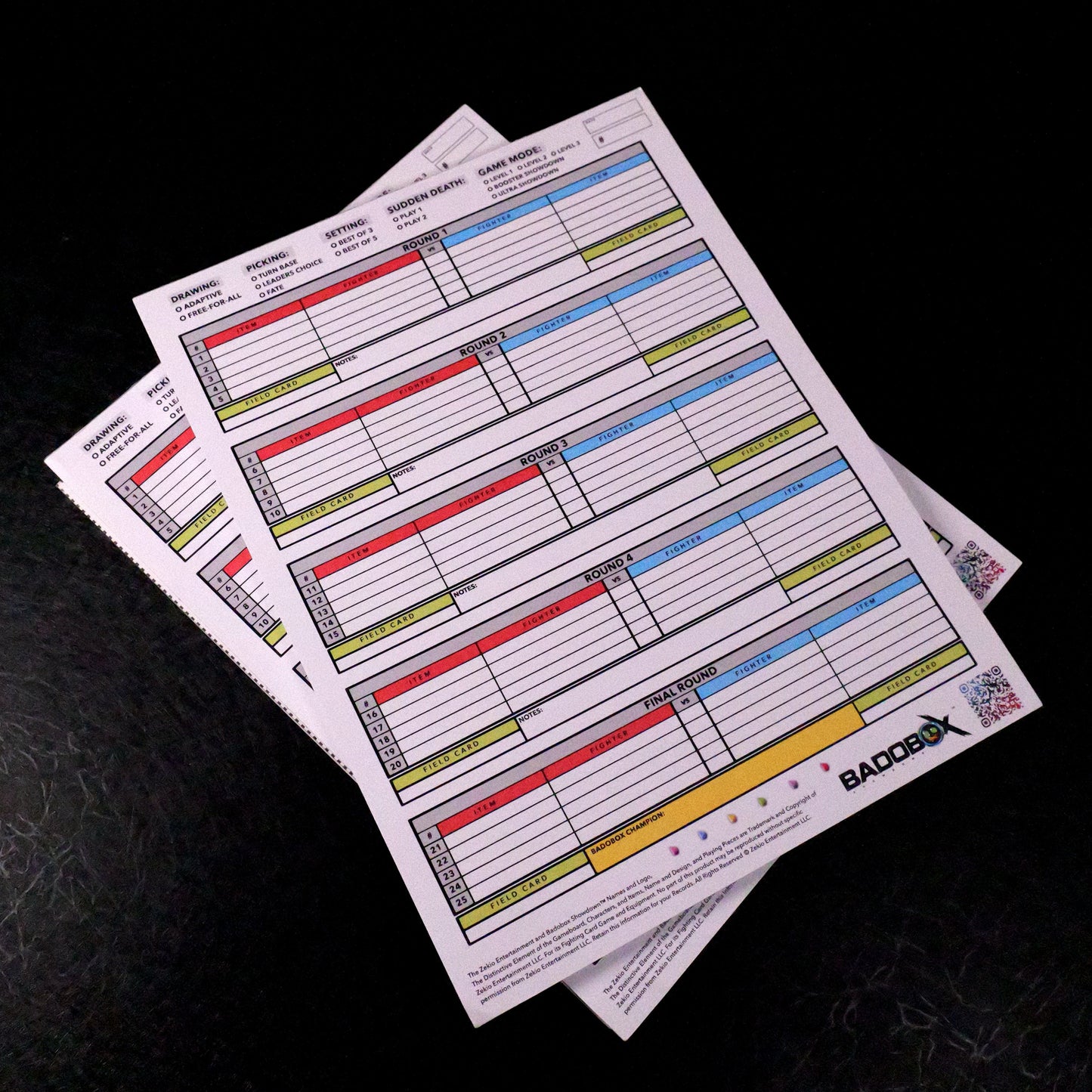 Badobox Official Scorebook